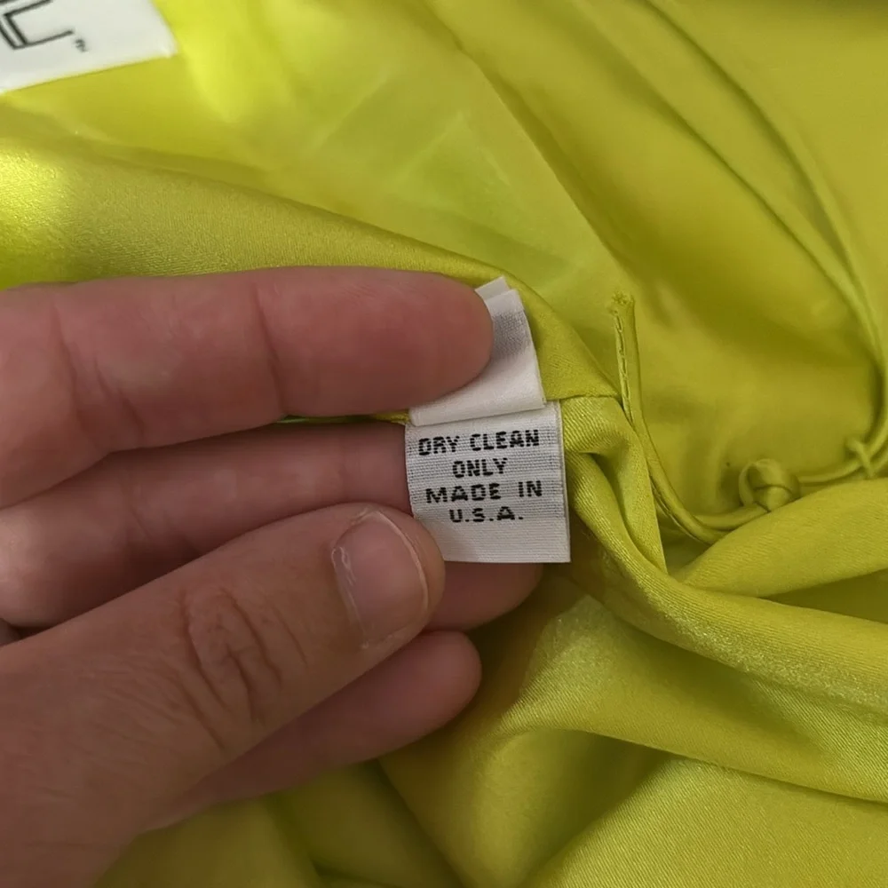 CDGNY by CD Greene Chartreuse Rhinestone Sheath Dress SZ 6 EUC